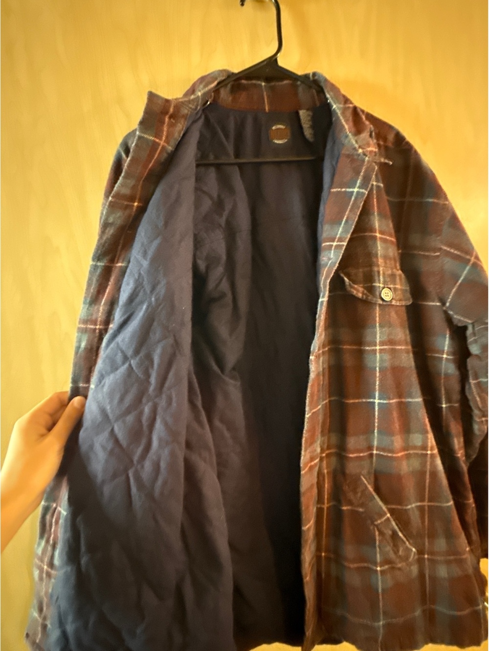 Dry goods sagatuck vintage flannel shacket quilted lining men’s size large